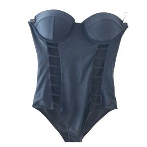 Forever 21 med one piece black bathing suit